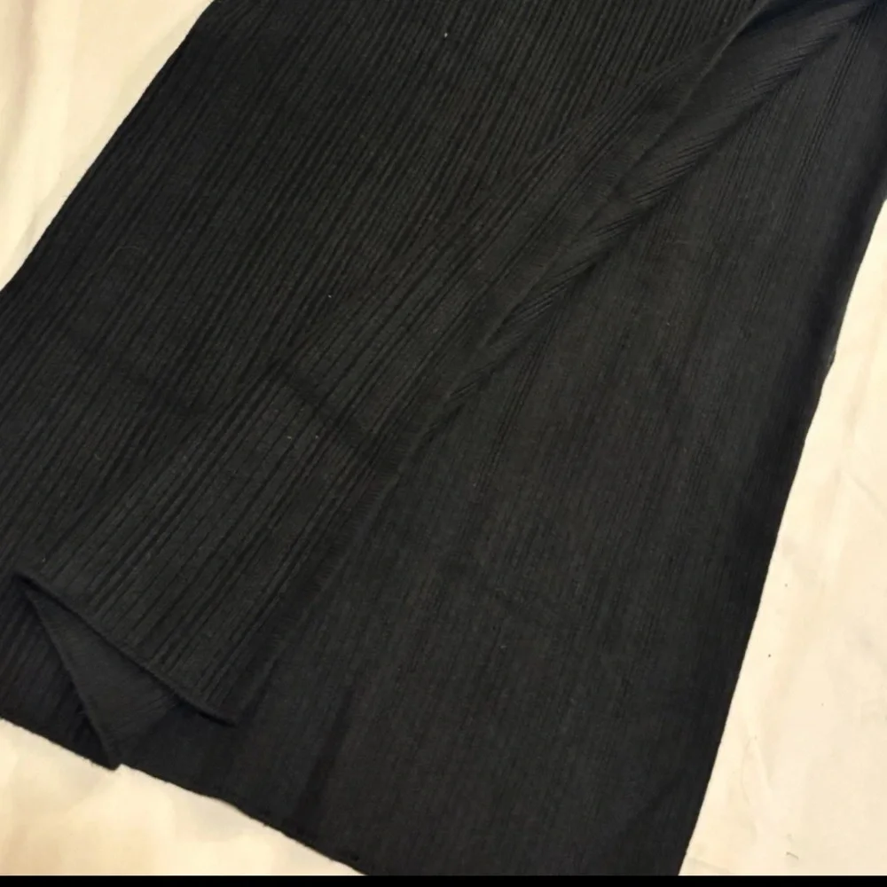 Abercrombie & Fitch Y2K Ribbed Sleeveless Maxi Dress Square Top Stop Slit XS